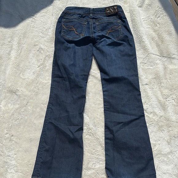 Suki Silver Mid-Rise Bootcut Jeans Size W27 L30 Faded Wash Y2K Denim - Picture 6 of 9